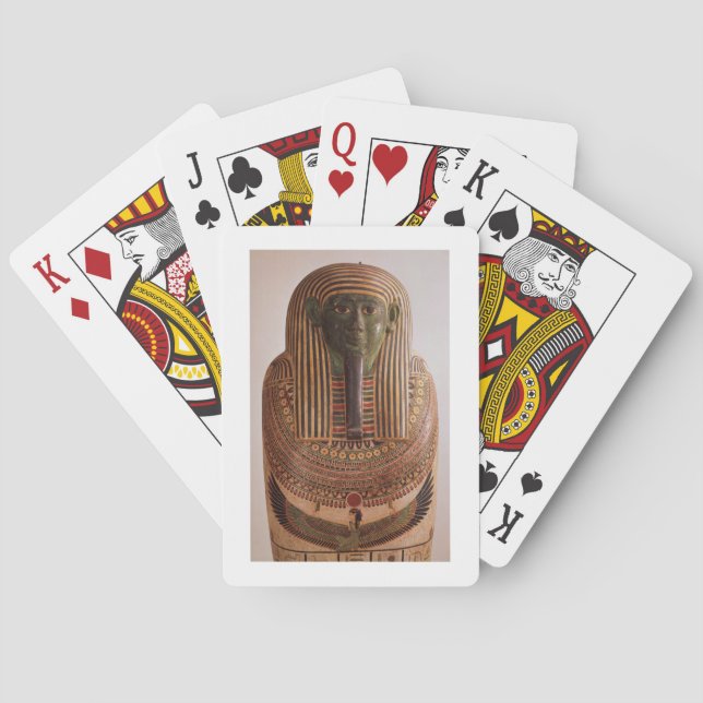 Yttre lock av sarkofaget av Psametik mig (664-61 Kortlek (Baksidan)