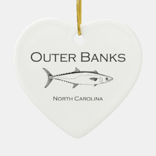 Yttre Mackerel för bankerNorth Carolina kung Julgransprydnad Keramik