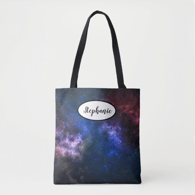 Yttre rymd nebulosa nära himmel  tygkasse (Framsida)