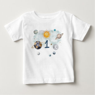 Yttre rymden Födelsedag Galax Sol Måne Stjärnor Pl T Shirt