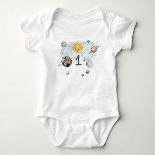 Yttre rymden Födelsedag Galax Sol Måne Stjärnor Pl T Shirt