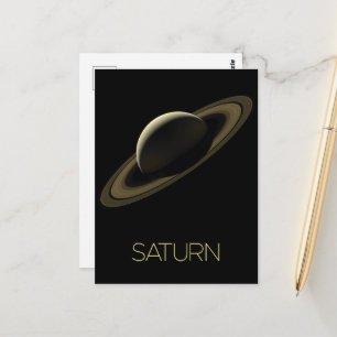 Yttre rymden, galax, solsystemet, planet Saturnus Vykort