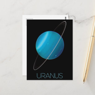 Yttre rymden, galax, solsystemet, planeten Uranus Vykort
