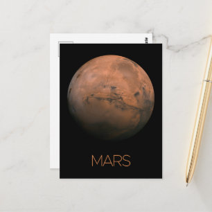 Yttre rymden, galaxen, solsystemet, planeten Mars Vykort