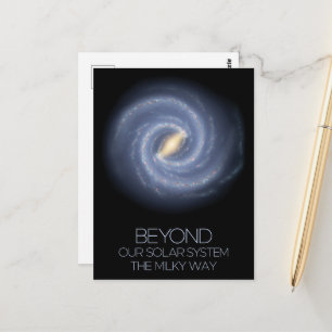 Yttre rymden, galaxen, Vintergatan, kosmos, univer Vykort