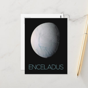 Yttre rymden, Kosmos, Solsystemet, Måne Enceladus Vykort