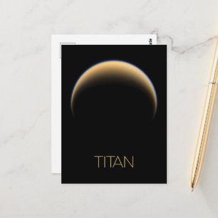 Yttre rymden, Kosmos, Solsystemet, Måne Titan Vykort