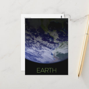 Yttre rymden, kosmos, solsystemet, planeten jorden vykort