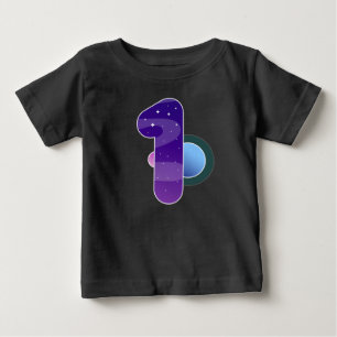 Yttre Rymden Planet Guide 1 Års Gammal 1-års Födel T Shirt