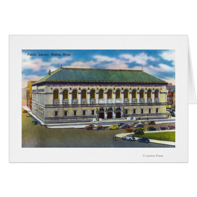 Yttre sikt över Bibliotek Hälsningskort (Framsidan Horizontal)