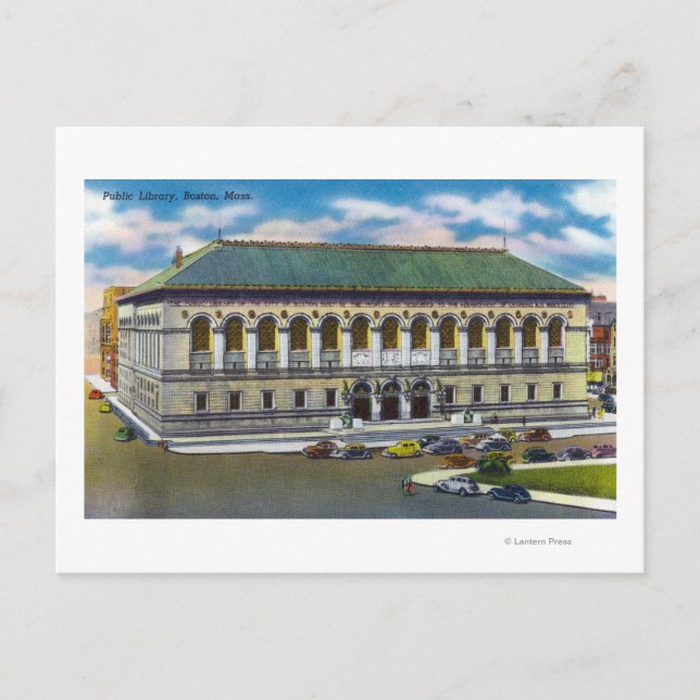 Yttre sikt över Bibliotek Vykort (Framsida)