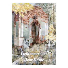 Yttre tystnad på kyrkogården fototryck