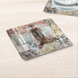 Yttre tystnad på kyrkogården underlägg papper kvadrat