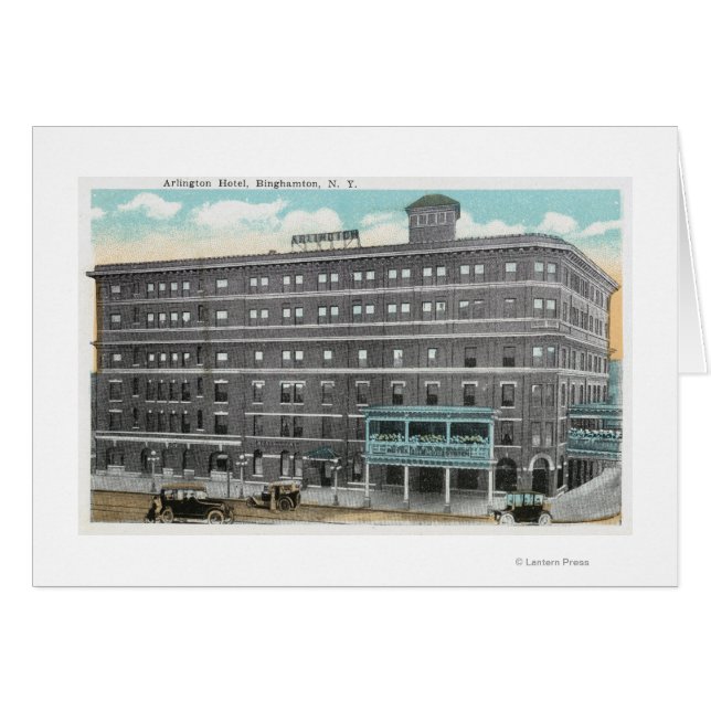 Yttre vy över Arlington Hotel Hälsningskort (Framsidan Horizontal)