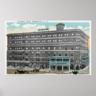 Yttre vy över Arlington Hotel Poster