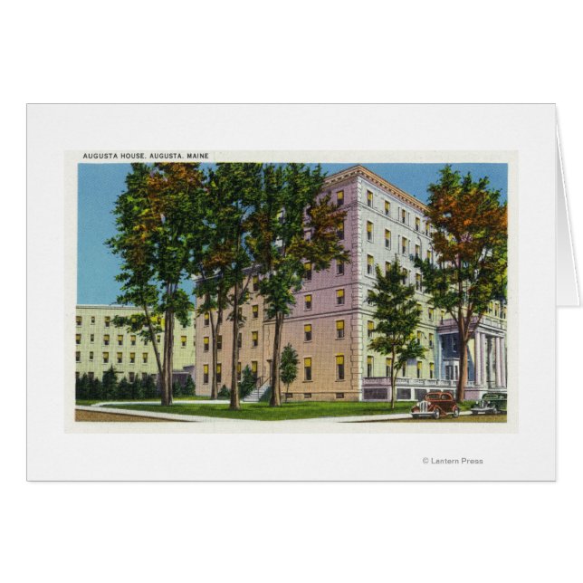 Yttre vy över Augusta House Hälsningskort (Framsidan Horizontal)