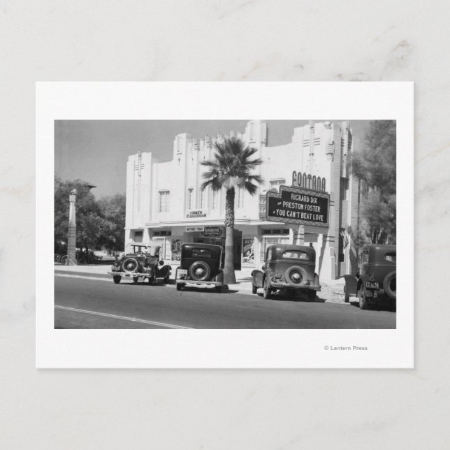 Yttre vy över Fontana Theater Vykort (Framsida)