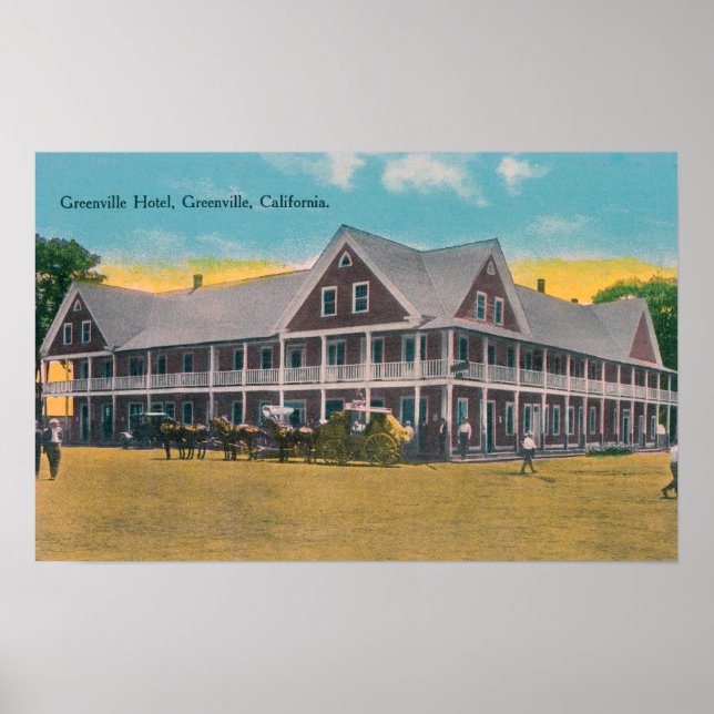 Yttre vy över Greenville Hotel Poster (Framsidan)
