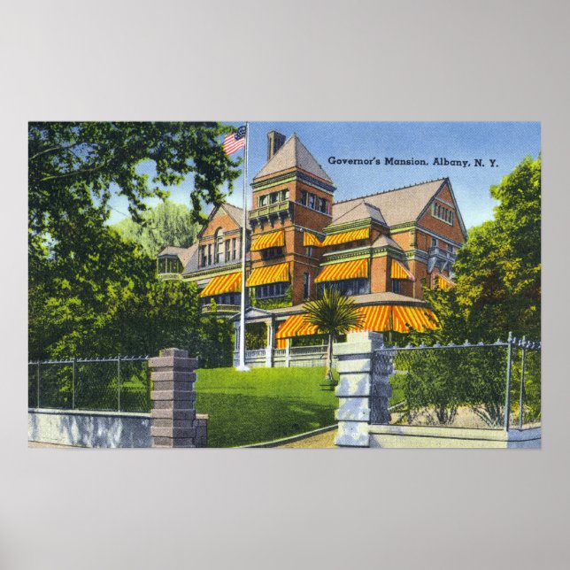Yttre vy över guvernörens mansion poster (Framsidan)
