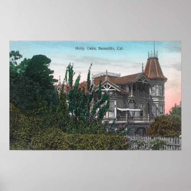 Yttre vy över Holly Oaks Byggnad Poster (Framsidan)