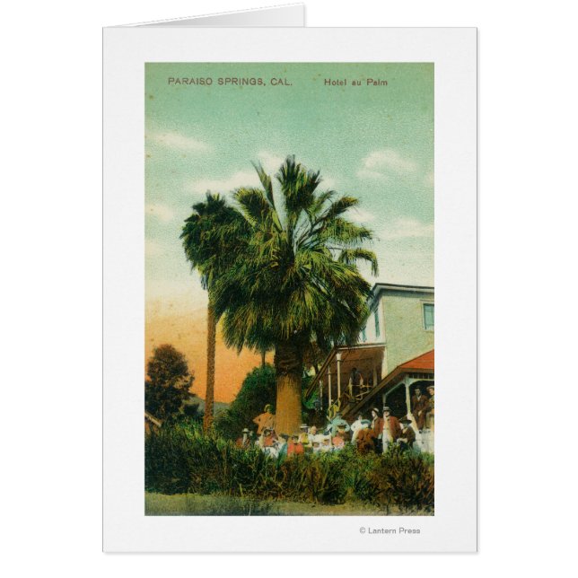 Yttre vy över Hotel au Handflatan Hälsningskort (Framsidan)