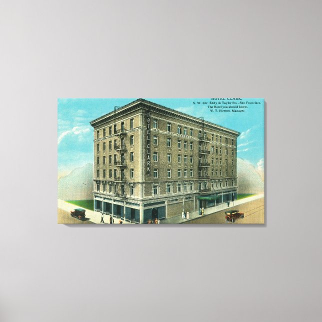 Yttre vy över Hotel Clark Canvastryck (Framsida)