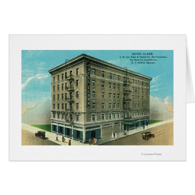 Yttre vy över Hotel Clark Hälsningskort (Framsidan Horizontal)