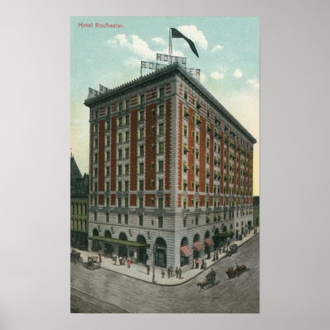 Yttre vy över Hotel Rochester Poster (Framsidan)