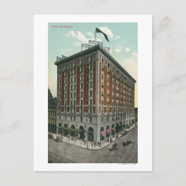 Yttre vy över Hotel Rochester Vykort (Framsida)