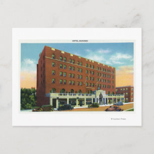 Yttre vy över Hotel Saranac Vykort