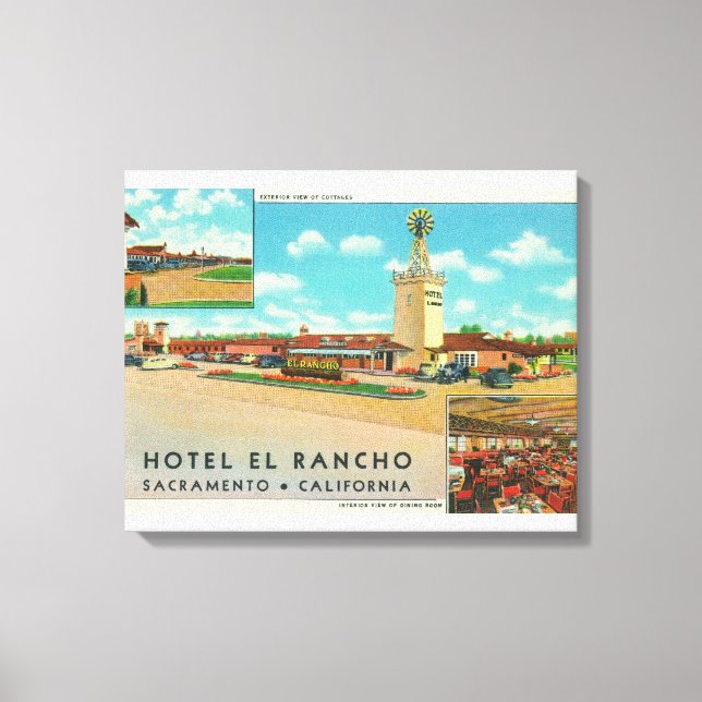 Yttre vy över hotellet Rancho Canvastryck (Framsida)