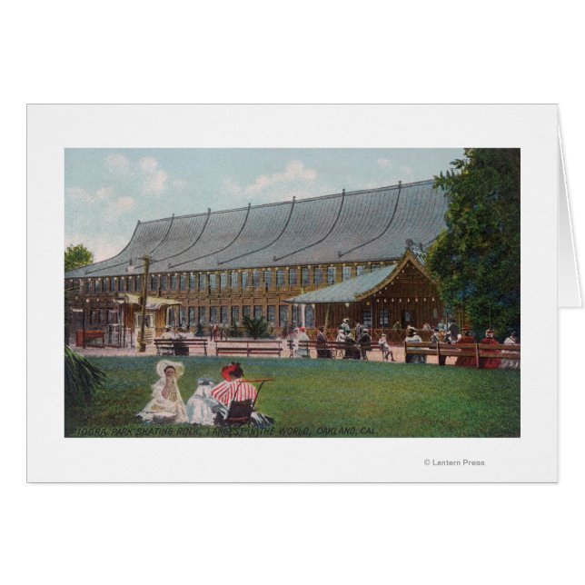 Yttre vy över Idora Park Skating Rink Hälsningskort (Framsidan Horizontal)