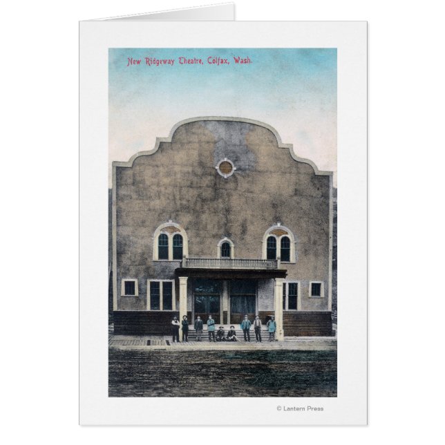 Yttre vy över New Ridgeway-teatern Hälsningskort (Framsidan)