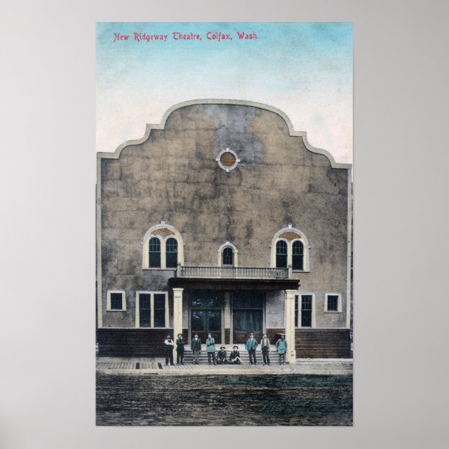 Yttre vy över New Ridgeway-teatern Poster (Framsidan)