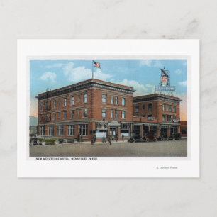 Yttre vy över New Wenatchee Hotel Vykort