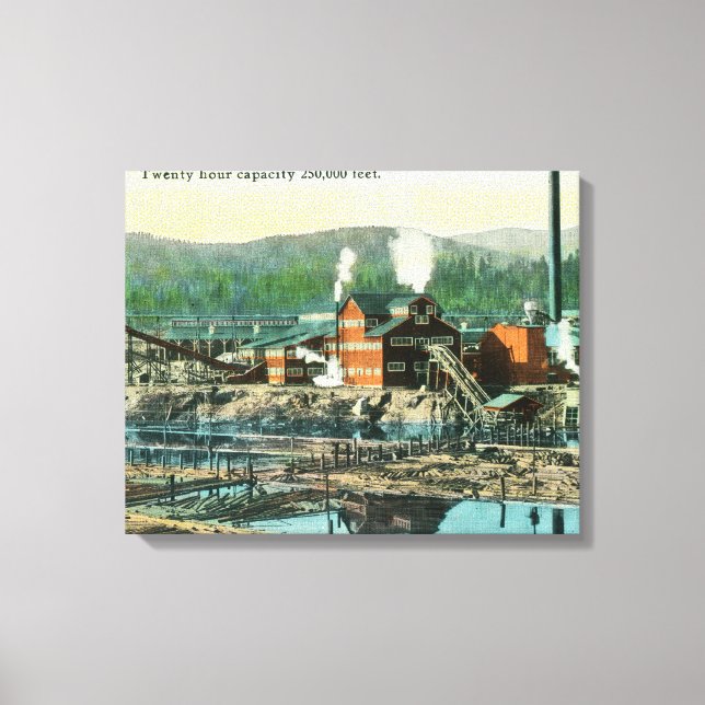 Yttre vy över Panhandle Lumber Mill Canvastryck (Framsida)