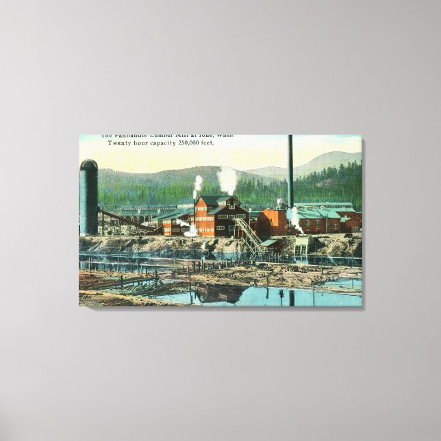 Yttre vy över Panhandle Lumber Mill Canvastryck (Framsida)