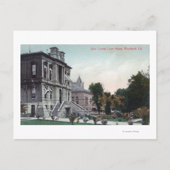 Yttre vy över Polo County Court House Vykort (Framsida)