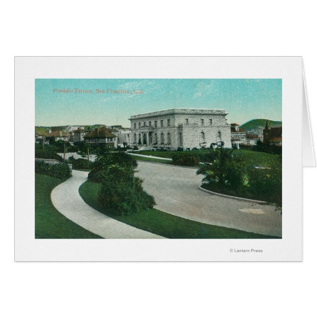 Yttre vy över presidentens terrace hälsningskort (Framsidan Horizontal)