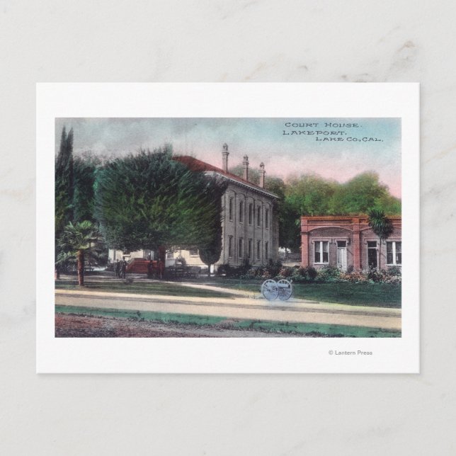 Yttre vy över revisionsrättens HouseLakeport, CA Vykort (Framsida)