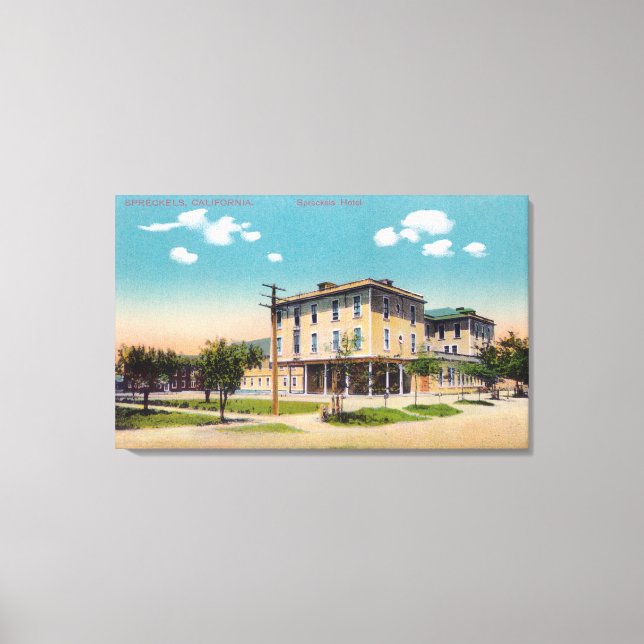 Yttre vy över Spreckels Hotel Canvastryck (Framsida)