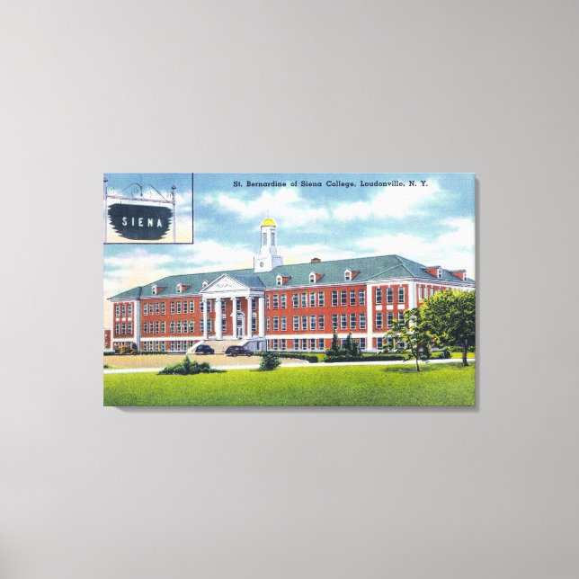 Yttre vy över St. Bernardine of Siena Canvastryck (Framsida)