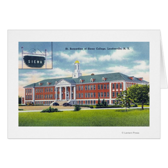 Yttre vy över St. Bernardine of Siena Hälsningskort (Framsidan Horizontal)