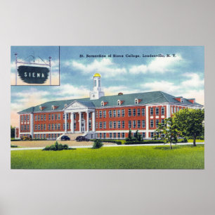 Yttre vy över St. Bernardine of Siena Poster
