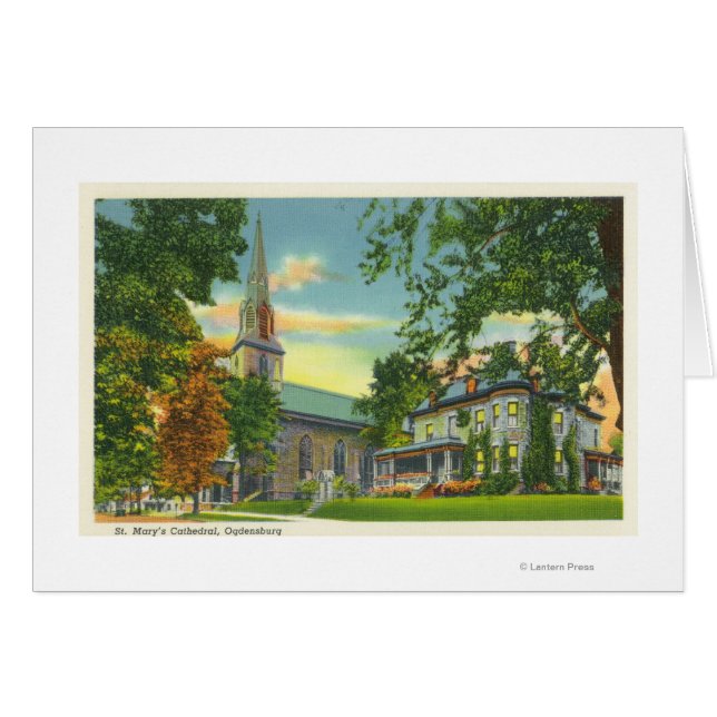 Yttre vy över St. Marys katedral Hälsningskort (Framsidan Horizontal)