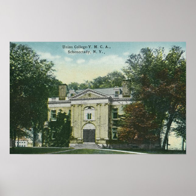 Yttre vy över unionsakademin YMCA Poster (Framsidan)