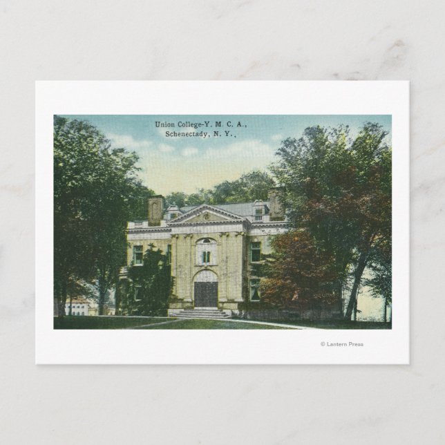 Yttre vy över unionsakademin YMCA Vykort (Framsida)