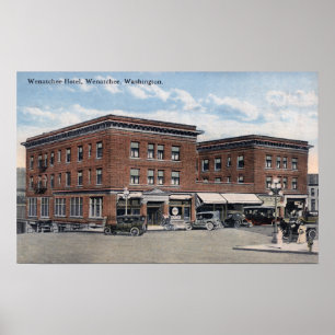 Yttre vy över Wenatchee Hotel Poster