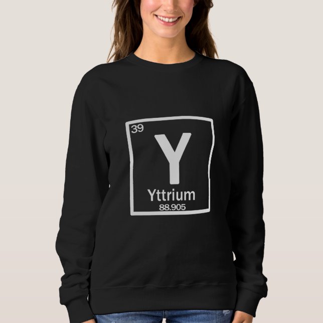 Yttrium Y chemical element T Shirt (Framsida)