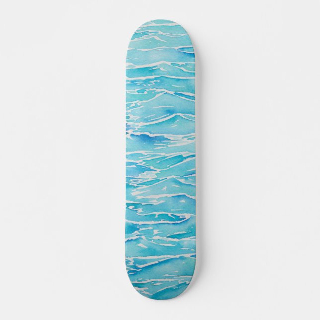 Ytvågor Ocean Hav Mini Skateboard Bräda 18,5 Cm (Framsida)